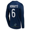 Officiële Voetbalshirt Paris Saint-Germain Verratti 6 Thuis 2022-23 Lange Mouw - Heren